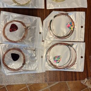 Colorful Guitar Picks with Strings Set